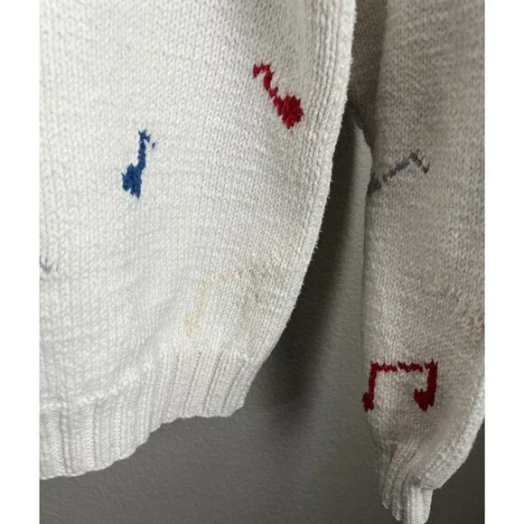 Peter Elliot Women's M? Musician Musical Notes Cotton Sweater *READ* - Picture 13 of 13